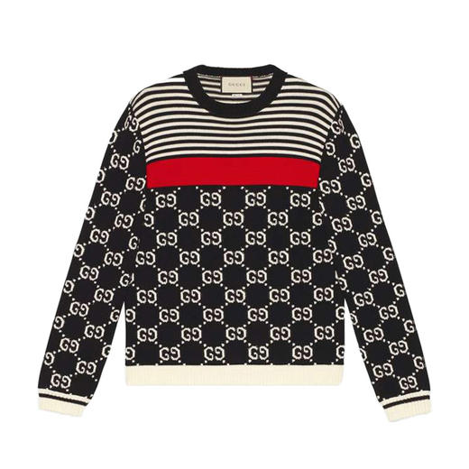 GUCCI 古驰 男士GG经典图案条纹上衣 496458-X9I07-4696 商品图1