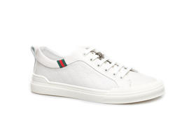 豪麟名鞋奥莱迪嘉男装牛皮革动感休闲鞋DJTHO21MX208白色  原价1660元