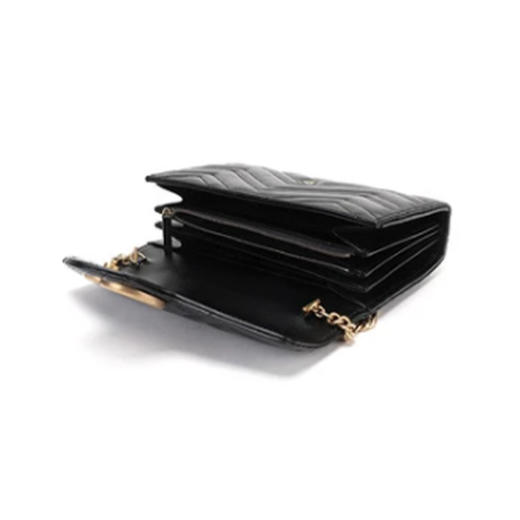 【三】GUCCI 古驰 女士 GG Marmont系列 绗缝迷你斜挎单肩包 黑色 474575 DTD1T 1000 商品图3