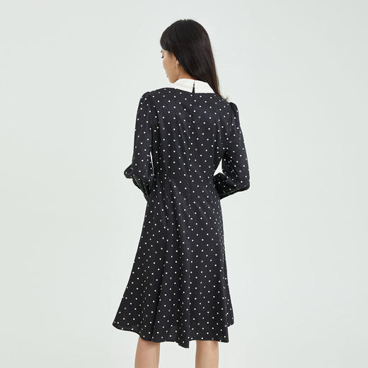 PRICH2022春季新款设计感小众可拆卸装饰链条波点连衣裙PROWC1204M 商品图2