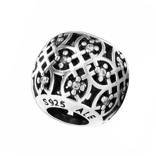 PANDORA/潘多拉 女士925银 镂空矩阵镶嵌锆石 串珠 791295CZ 商品图3