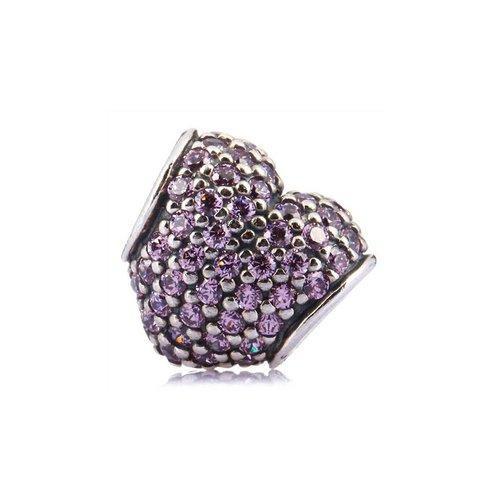 PANDORA/潘多拉 淡粉色皓石心形串珠 791052PCZ 银色/粉色 商品图2