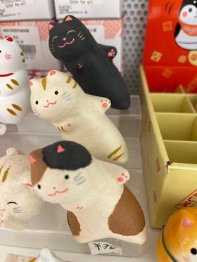 HUJI祤集摆件扶杯小猫