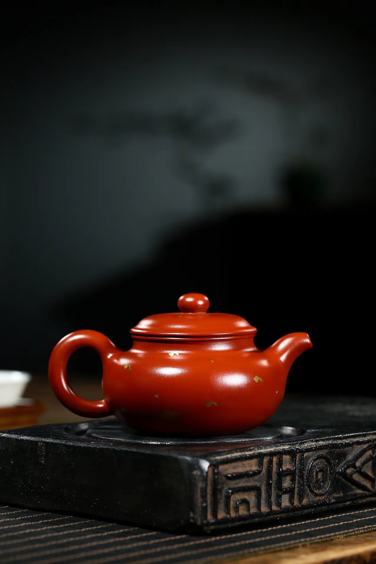 【年货节】精品全手工大红袍洒金仿古紫砂壶 350cc 唐田(国工)