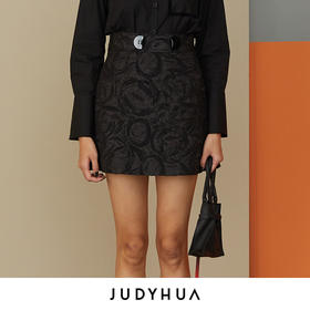 JUDYHUA 肌理材质超短裙