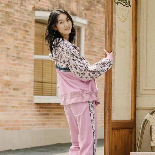 丽迪莎印花拼接净色卫衣外套KK11W1096 商品图1