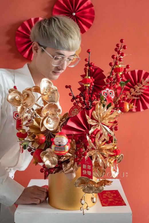 套二福桶（金色）18套/件（带發囍福贺寿字帖自带不干胶随意粘贴） 商品图3