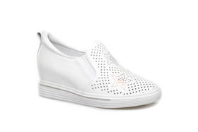 豪麟名鞋奥莱迪嘉女装牛皮革时尚休闲鞋DJXXO21WX205白色  原价1660元