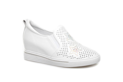 豪麟名鞋奥莱迪嘉女装牛皮革时尚休闲鞋DJXXO21WX205白色  原价1660元 商品图0