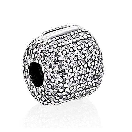 PANDORA/潘多拉 密镶柱型固定扣串珠 791873CZ 银色 商品图1