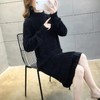 GO9P 中长款仿水貂绒毛衣冬新款打底衫加厚针织蕾丝毛衣裙 商品缩略图6