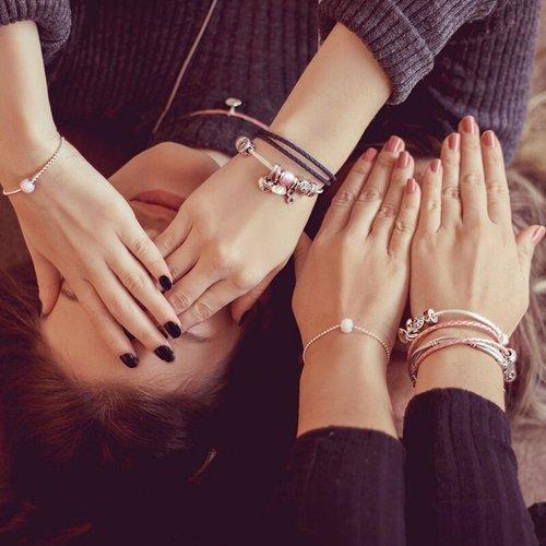 PANDORA/潘多拉 时尚银色Moments系列花朵装饰骨链手链 590744CZ 银色 20cm 商品图3