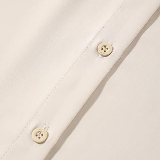 Lagogo拉谷谷2022新款方领领口撞色刺绣可拆领结衬衫女LACC431A13 商品图3