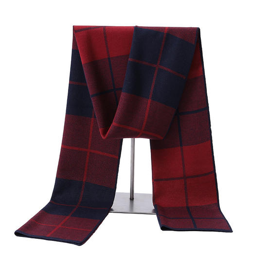 【男士围巾】-韩版冬季保暖加厚商务针织仿羊绒围脖 商品图1