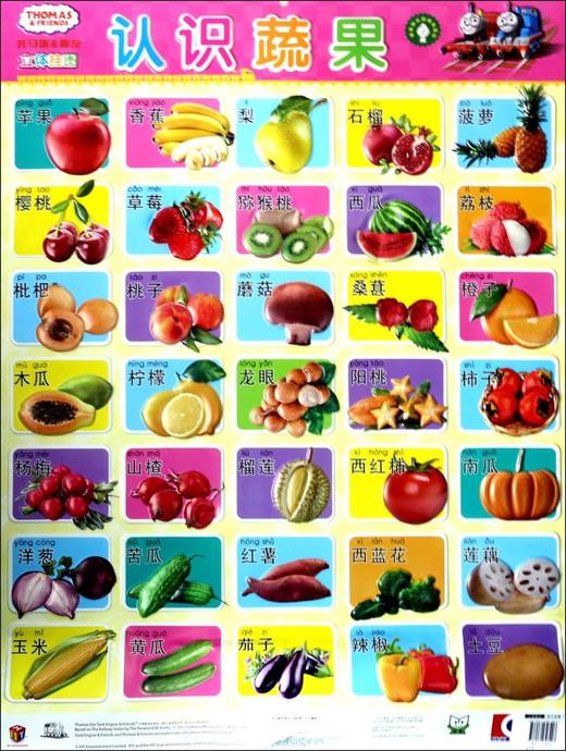认识蔬果/托马斯&朋友立体挂图 商品图0