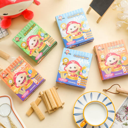 6个月 我D小蔡蔡婴幼儿谷物磨牙棒宝宝防吃手神器磨牙饼干64g 商品图1