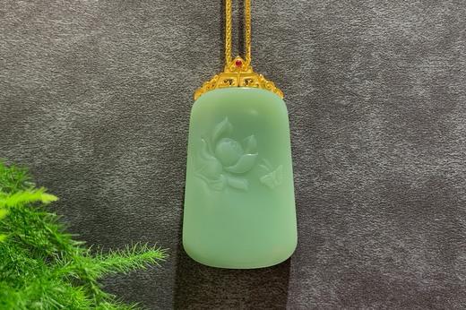 【御珠宫坊】金镶碧玉荷花牌 商品图5