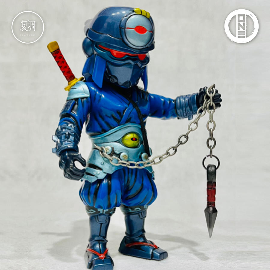 现货 壹工坊 壹工坊 天空忍者众 蓝忍 搪胶潮玩 摆件