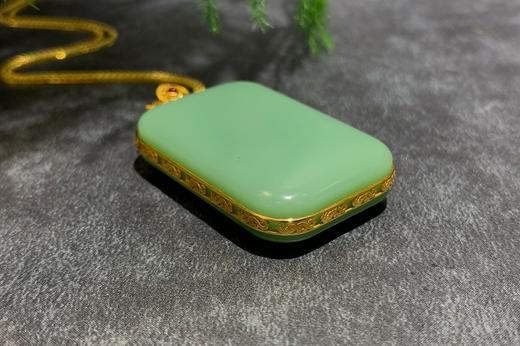 【御珠宫坊】金镶碧玉无事牌 商品图3