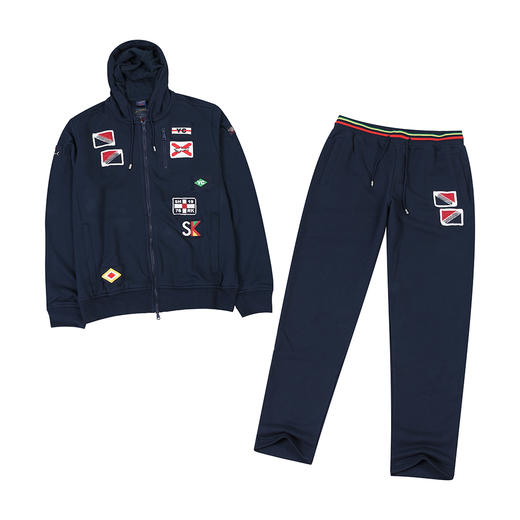 鲨鱼 旗语内加绒 开衫连帽卫衣夹克运动裤卫裤套装 可单拍 PSS112 商品图0