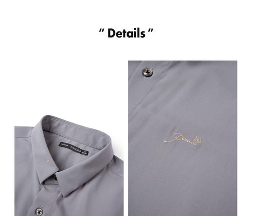 太平鸟男装 衬衫休闲时尚潮流舒适纯色B1CAC1X29 商品图3