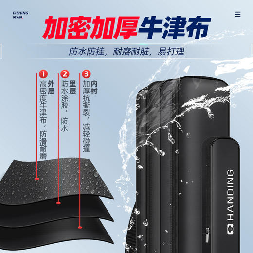 鱼竿包钓鱼竿包防水大容量大肚背包 商品图3
