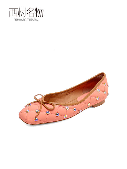 西村名物2022春季新款女单鞋蝴蝶结晚晚风温柔鞋平底奶奶鞋19231 商品图2