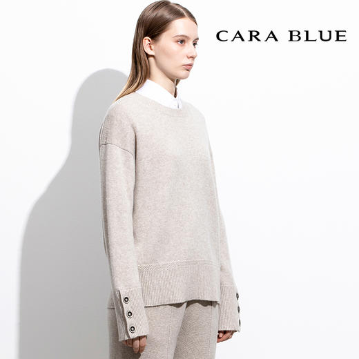CARA时尚简约针织套头衫KB213MKR0007E1 商品图1