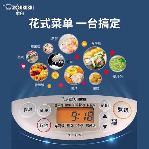象印（ZO JIRUSHI）电饭煲电饭锅微电脑多功能迷你NS-LBH05C（1.8L 1-3人份） 商品图3