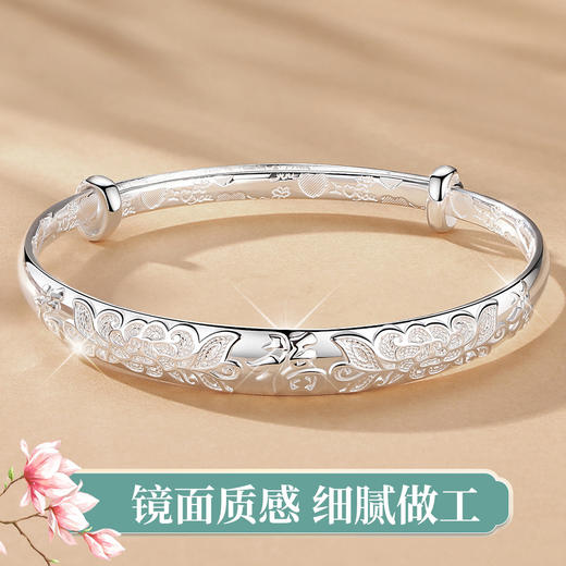 Winy9999足银福禄长久手镯送女友闺蜜节日生日礼物 商品图9