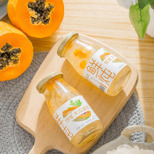 饮耳牌鲜炖银耳羹（木瓜银耳）200g/瓶 商品图1