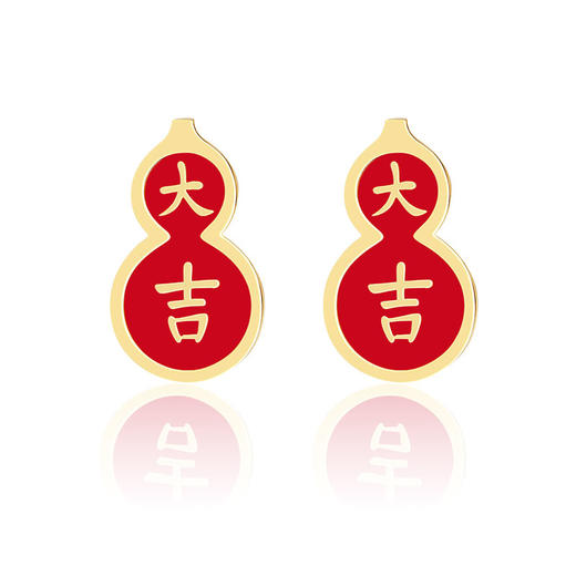 宫里的世界&美颂之光 大吉葫芦耳钉 商品图3