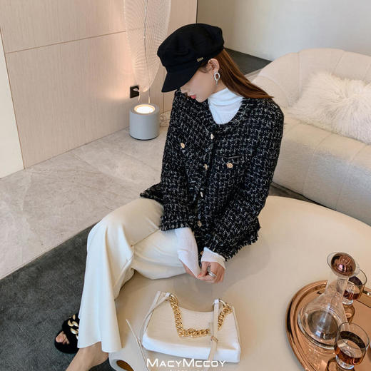 【亏本清仓】MacyMccoy 小香风夹棉花呢外套 MMC2021022 （不支持退换） [福利品] 商品图2