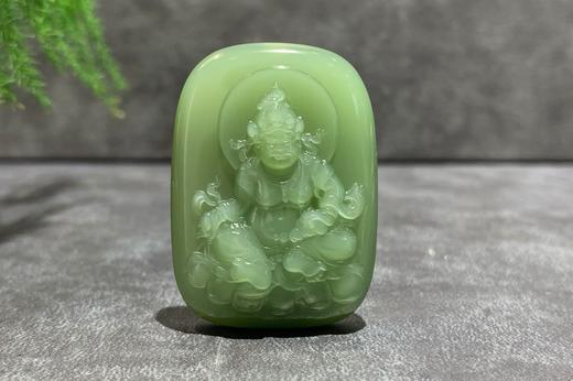 【御珠宫坊】碧玉黄财神牌 商品图0