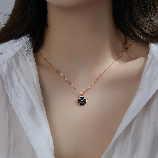 Winy999足银恋心四叶草项链送女友闺蜜节日生日礼物 商品图7