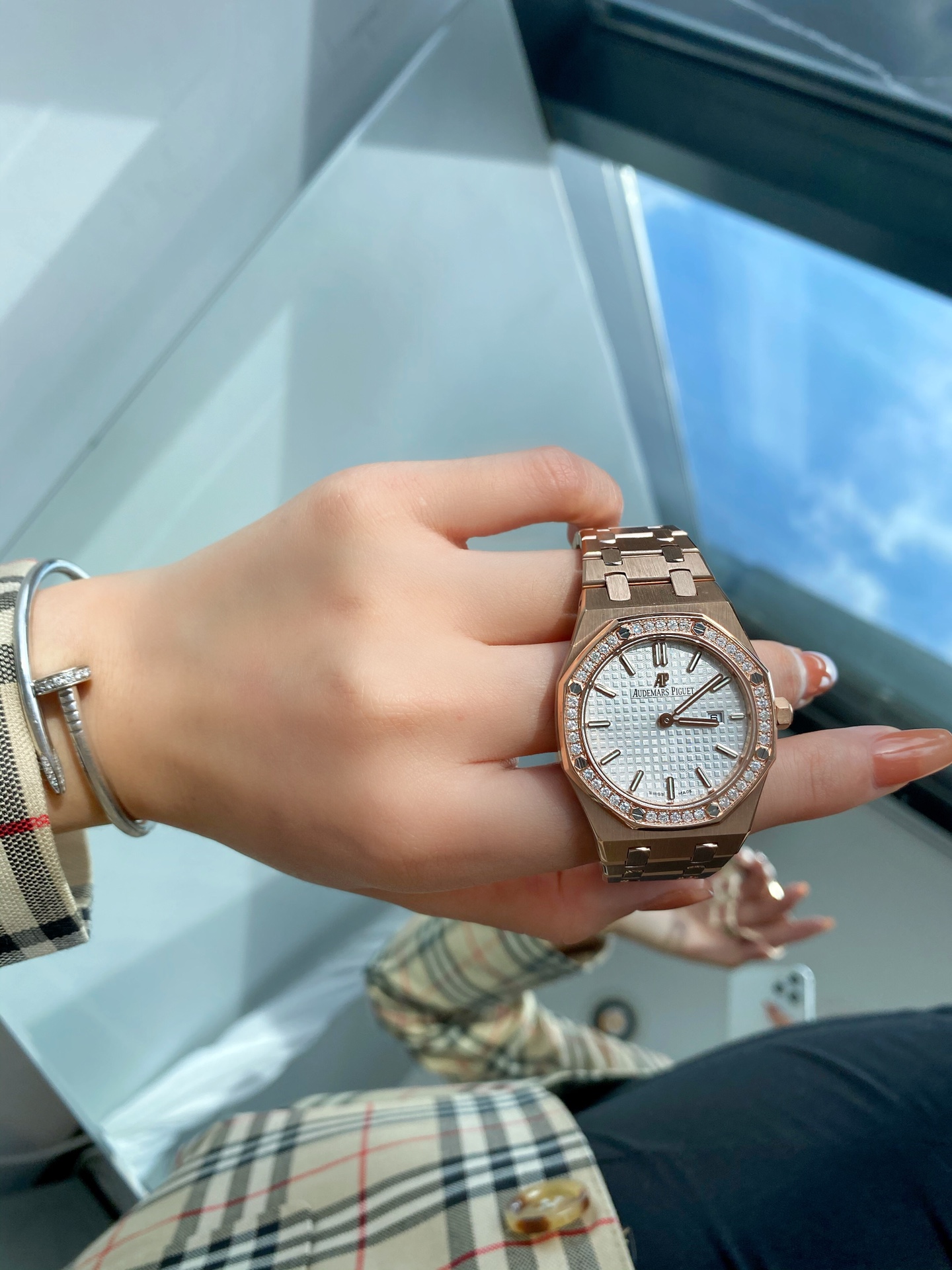 ap皇家橡树系列 67651女士钻石石英腕表