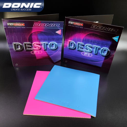 多尼克Donic F1彩色版 蓝色/粉色 专业涩性反胶套胶 彩色版本 商品图0