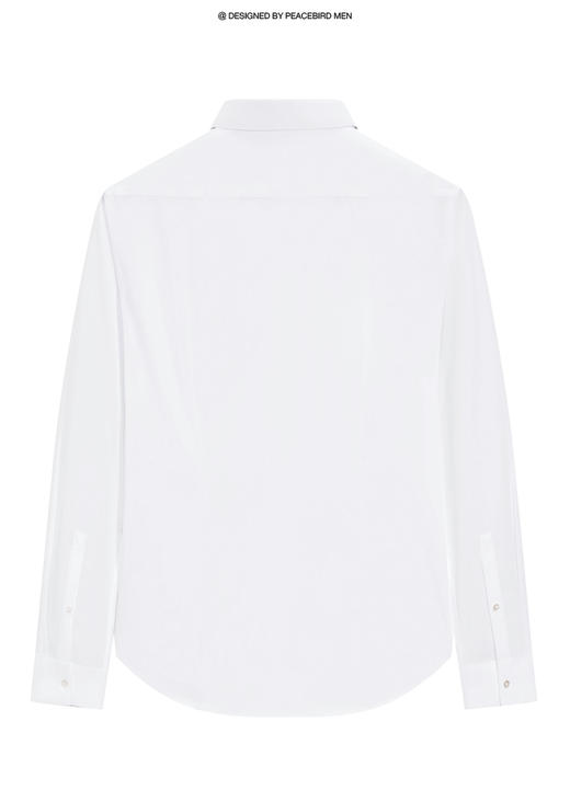 太平鸟男装 春季新款logo纽扣衬衫商务衬衣B1CAC1X24 商品图1
