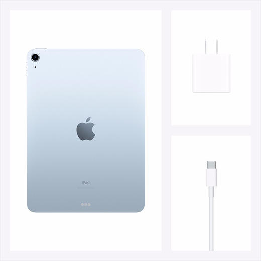 HK| Apple iPad Air 10.9英寸 平板电脑（ 2020年款 64G WLAN版/A14芯片/触控ID/全面屏MYFQ2CH/A）天蓝色（普通快递） 商品图5