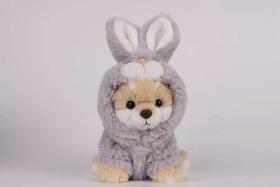 柴犬系列-小号站款-灰兔子衣服
