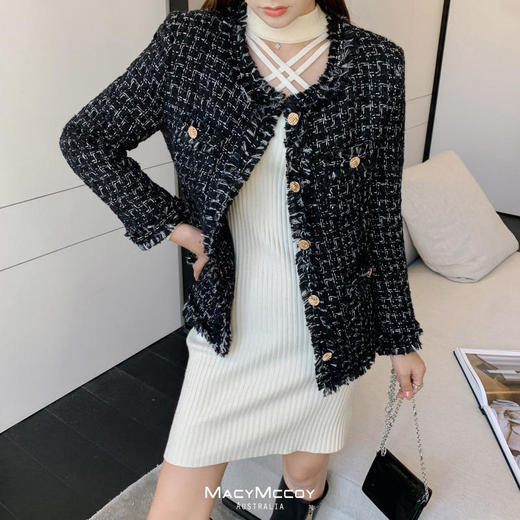 【亏本清仓】MacyMccoy 小香风夹棉花呢外套 MMC2021022 （不支持退换） [福利品] 商品图1