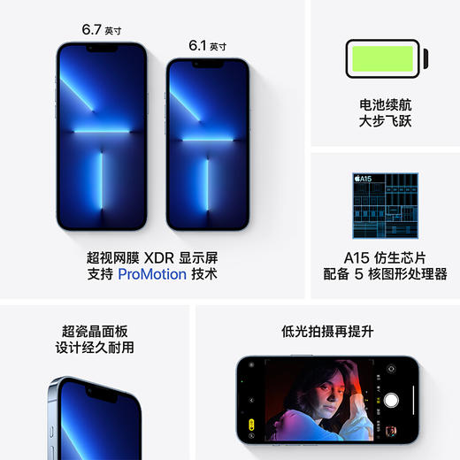 DL| Apple iPhone 13 Pro  苹果手机 128G 石墨色/金色/银色/远峰蓝色 支持移动联通电信5G 双卡双待手机 商品图4