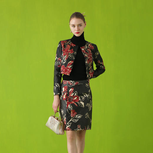 =【伯妮斯茵】高贵显瘦优雅提花设计短外套 1A4131 商品图4