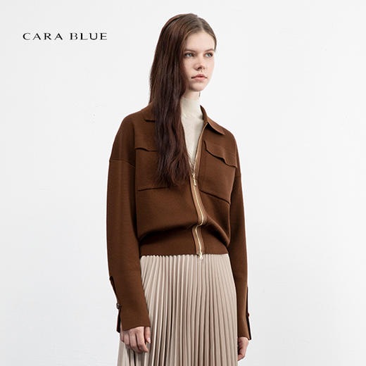 CARA时尚小香风针织开衫KB213MKC0601N1 商品图0