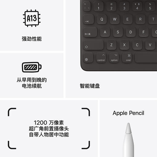 HK| Apple【壳膜套装版】iPad 10.2英寸平板电脑 2021年新款（64GB WLAN版/A13芯片 MK2K3CH/A） 深空灰色（普通快递） 商品图7