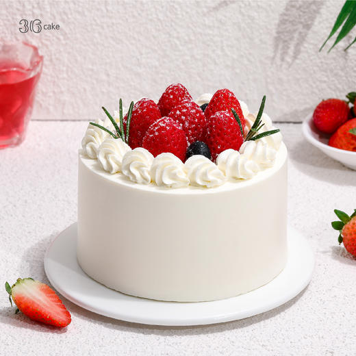 迷你多肉草莓蛋糕，可选4英寸（fwh） 商品图2