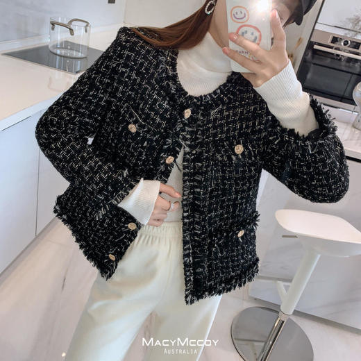 【亏本清仓】MacyMccoy 小香风夹棉花呢外套 MMC2021022 （不支持退换） [福利品] 商品图3