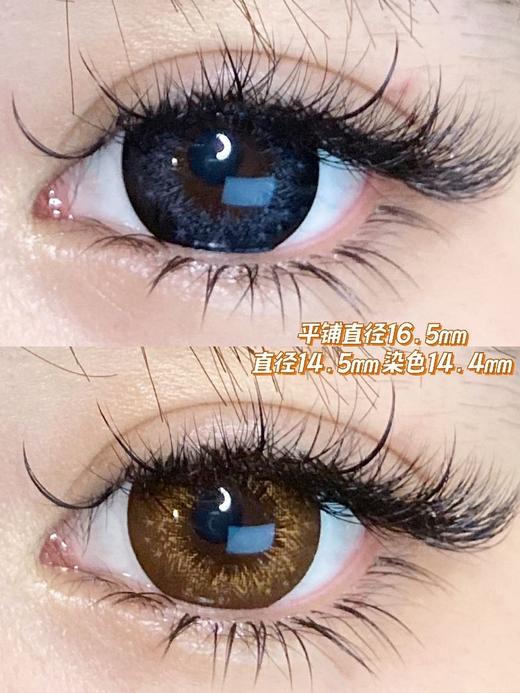 【店主实拍】复古星光芭比棕/灰-14.5mm 【半年抛 0-1000度 无525/575 非离子】基弧8.5mm 商品图5