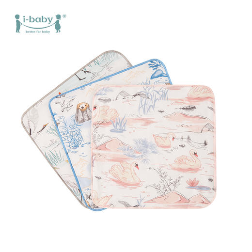 i-baby纱布小方巾3条装（29CM*29CM） 商品图0