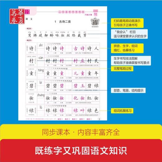 小学生写字课课练 2年级 下 人教版 商品图1